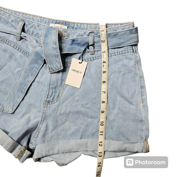 Forever 21 Denim Cuffed Belt Shorts - Picture 3 of 7
